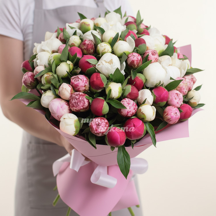 101 разноцветный пион Mix