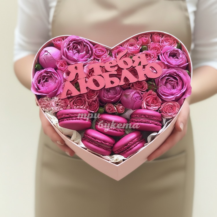 Пионовидные розы на день влюблённых